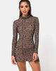 Imagen de Torin Bodycon Dress in Tiger Net Tan