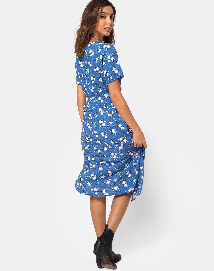 Imagen del vestido Trasti Midi en Soheila Floral Azul