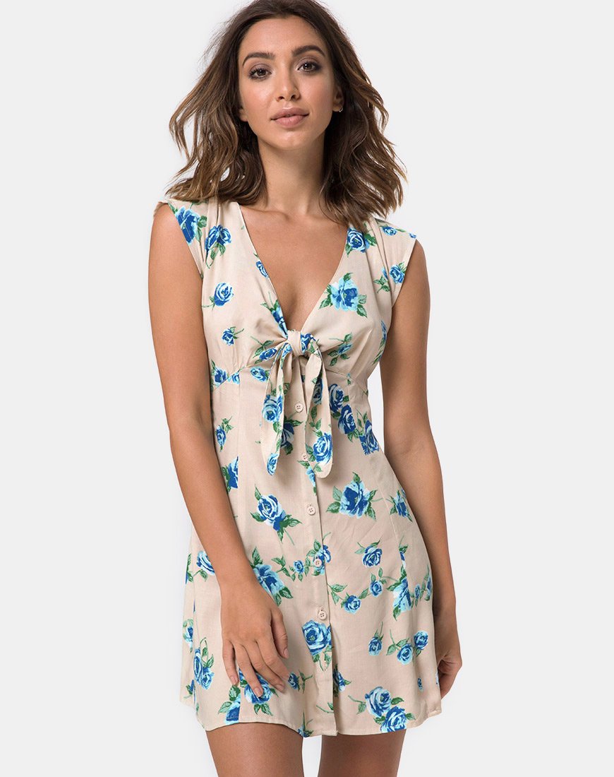 Vestido Trisemi en Azul Flor de Rosa