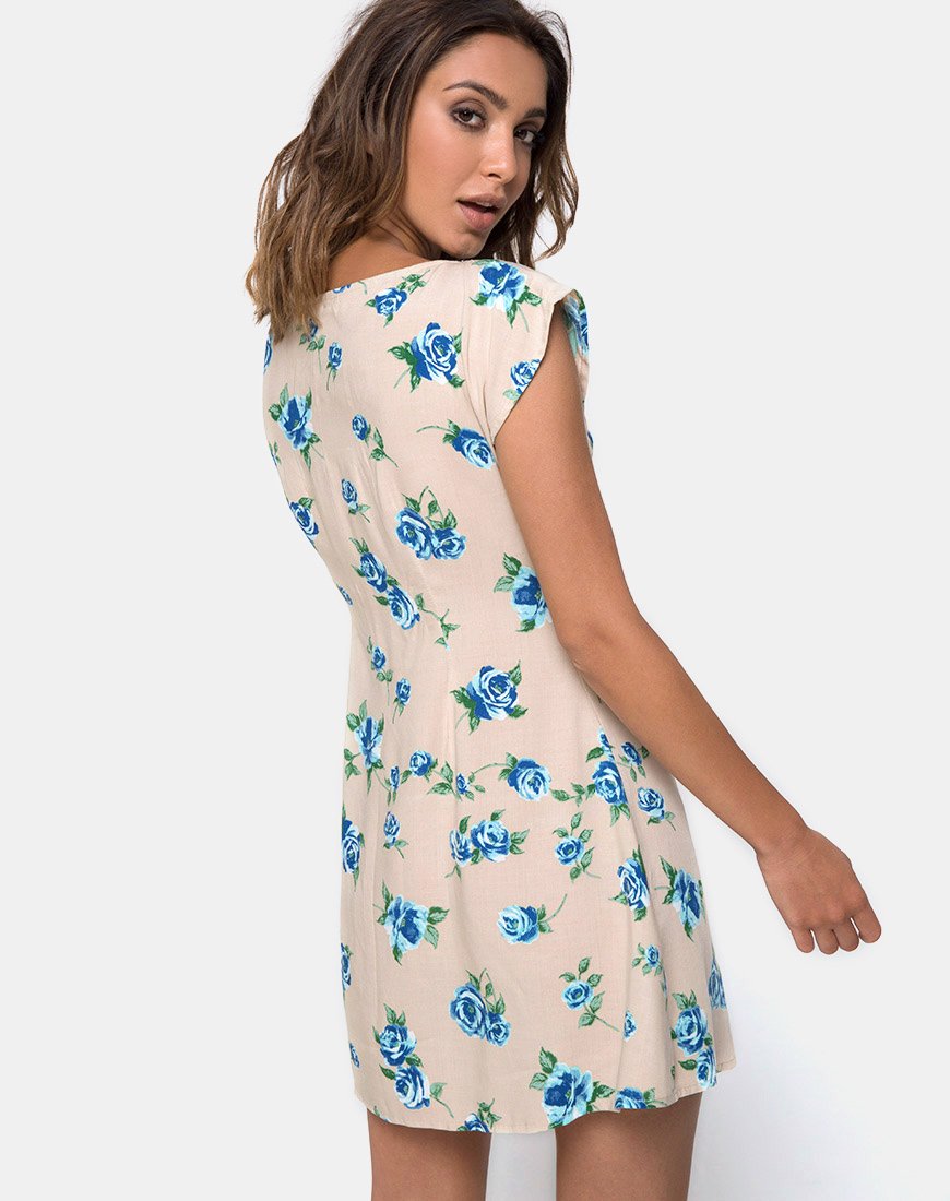 Vestido Trisemi en Azul Flor de Rosa