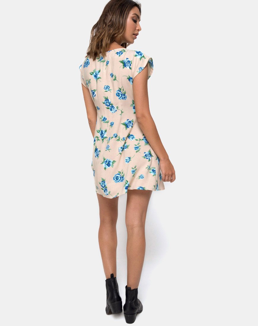 Imagen del vestido Trisemi en azul flor de rosa
