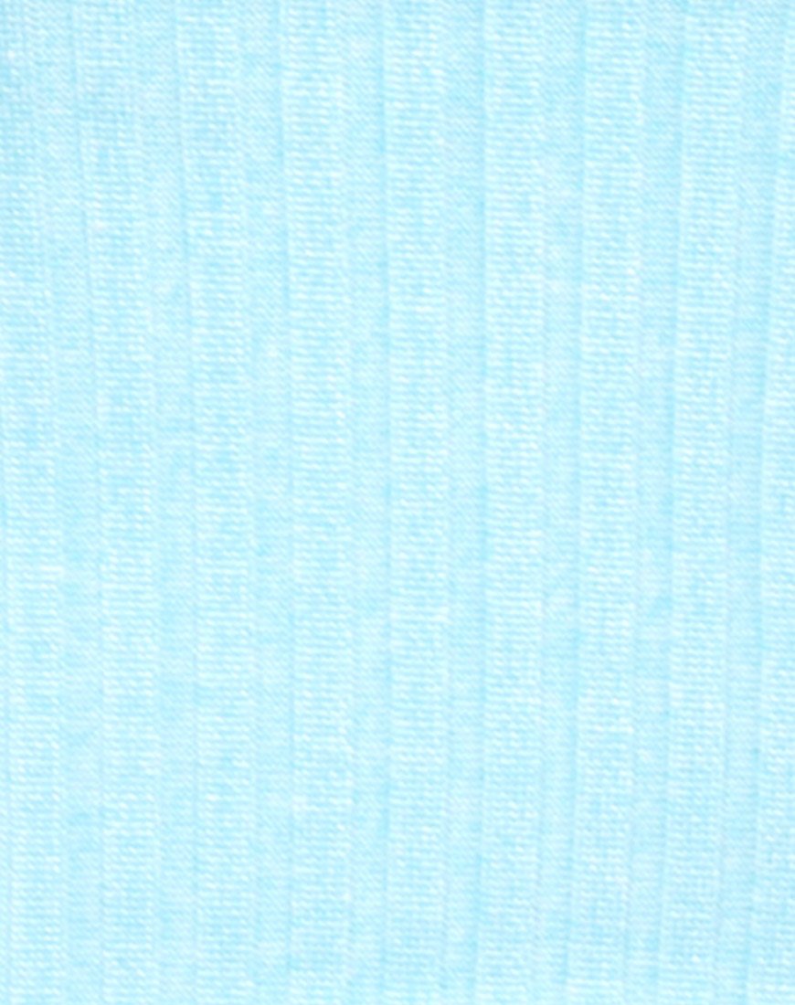 Imagen de Camiseta de tirantes en punto elástico azul empolvado