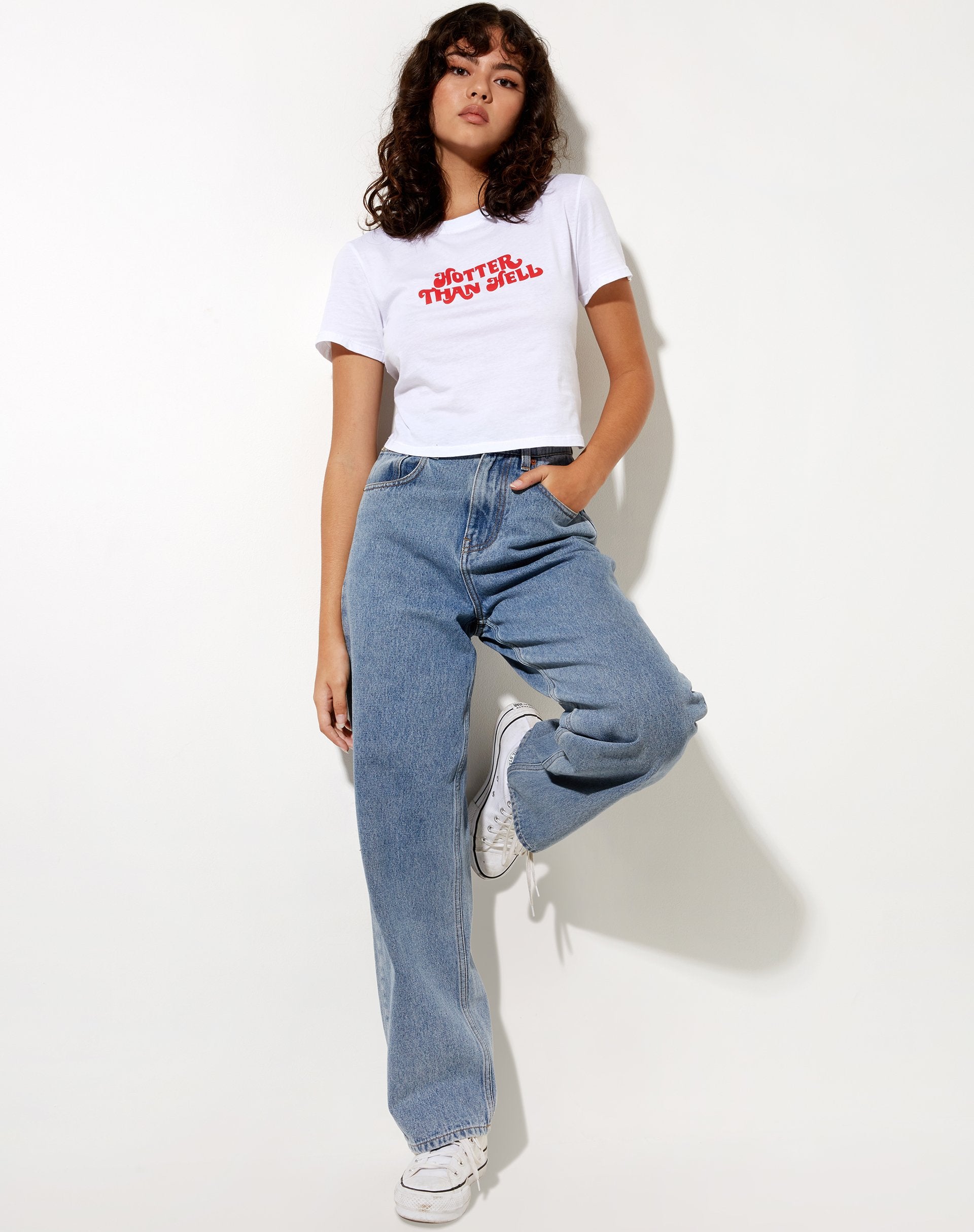 Imagen de Shrunk Tee in White Hotter Than Hell