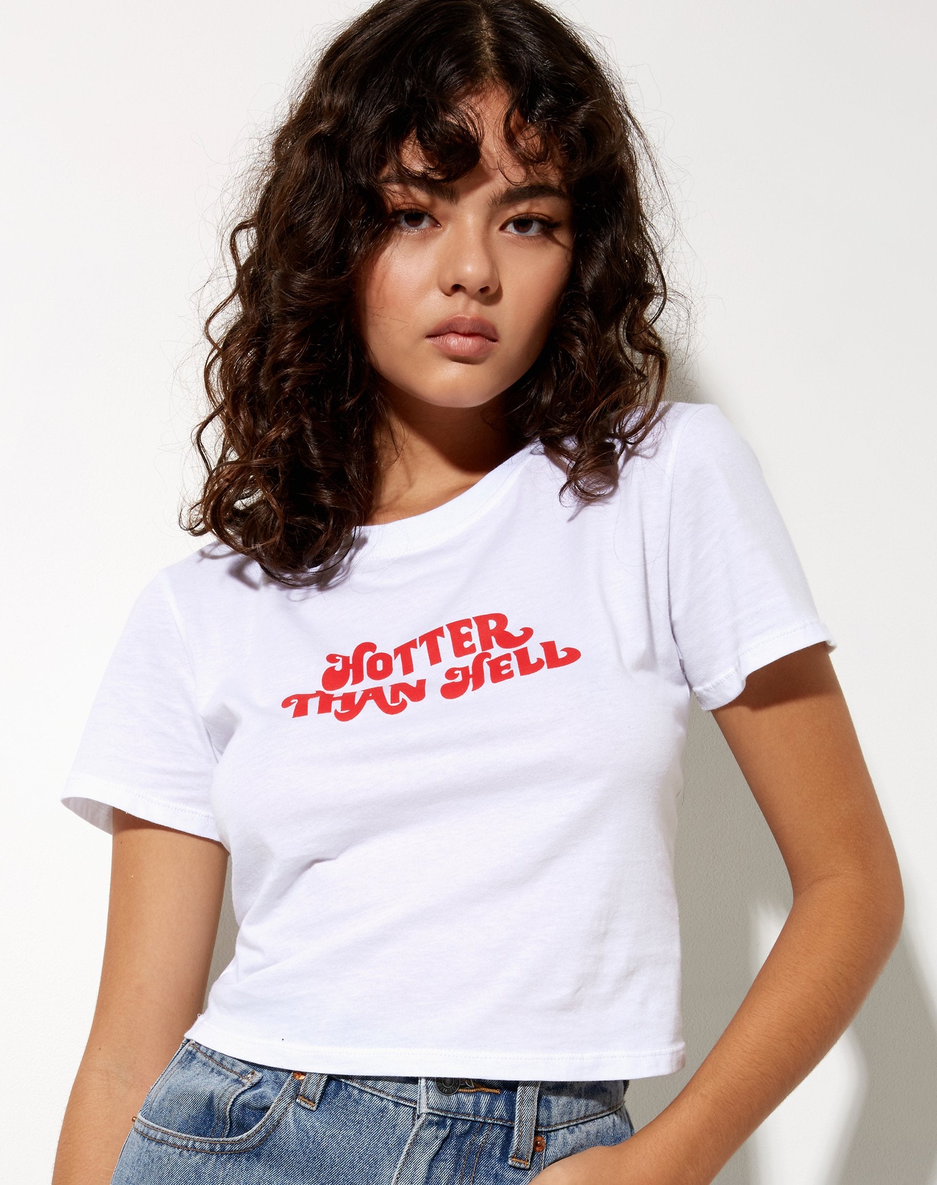 Imagen de Shrunk Tee in White Hotter Than Hell