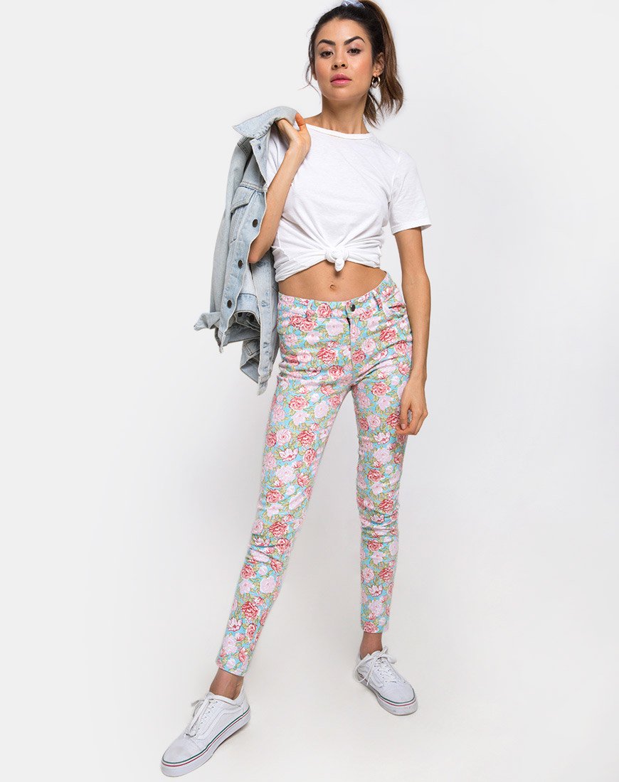 Ultimate Jean in Bloom Floral Base Azul
