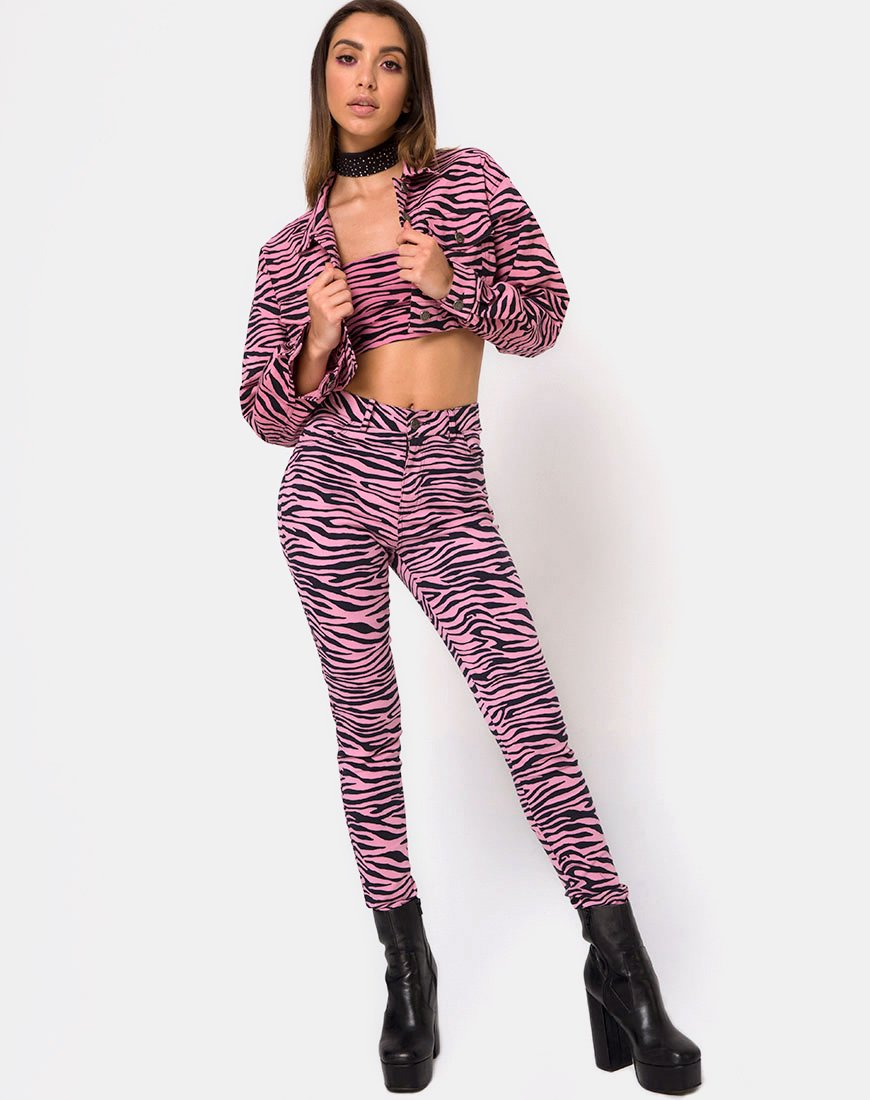 Ultimate Jean en rosa cebra de Zip