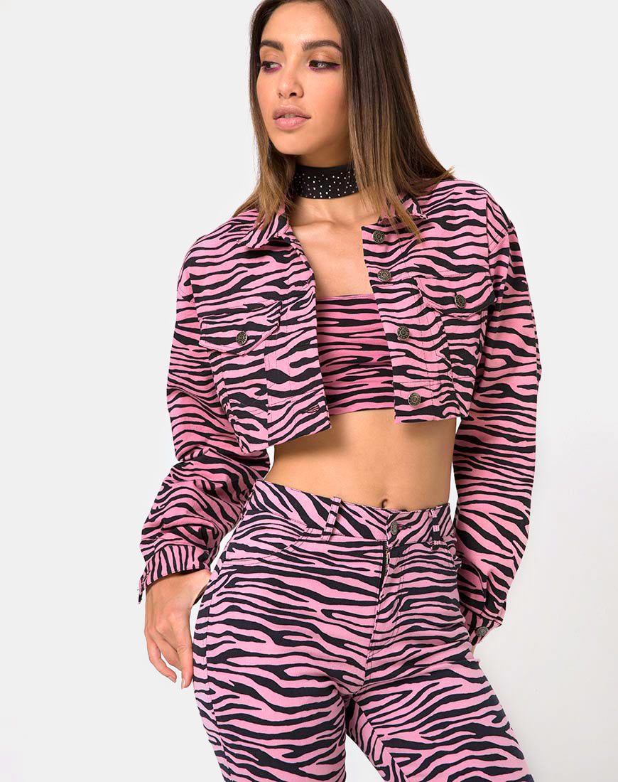 Imagen de Ultimate Jean con cremalleras Zebra Rosa