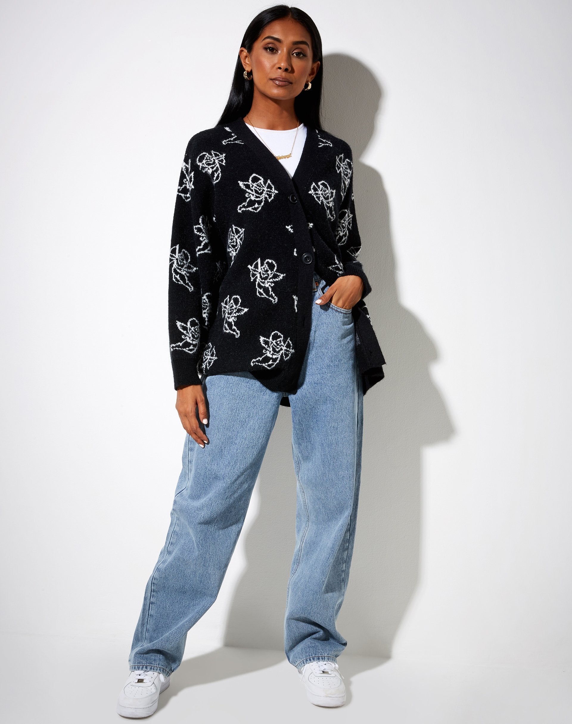 Imagen de Ummi Cardigan en Cherub Negro y Blanco