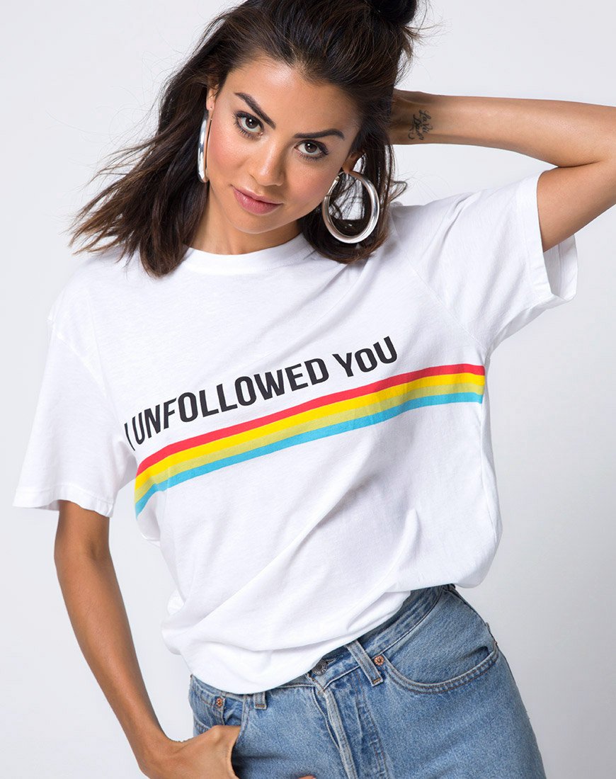 Camiseta básica oversize en I unfollowed You