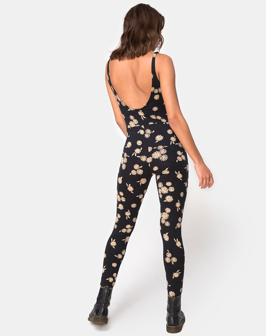 Unitard en Grunge Daisy Floral
