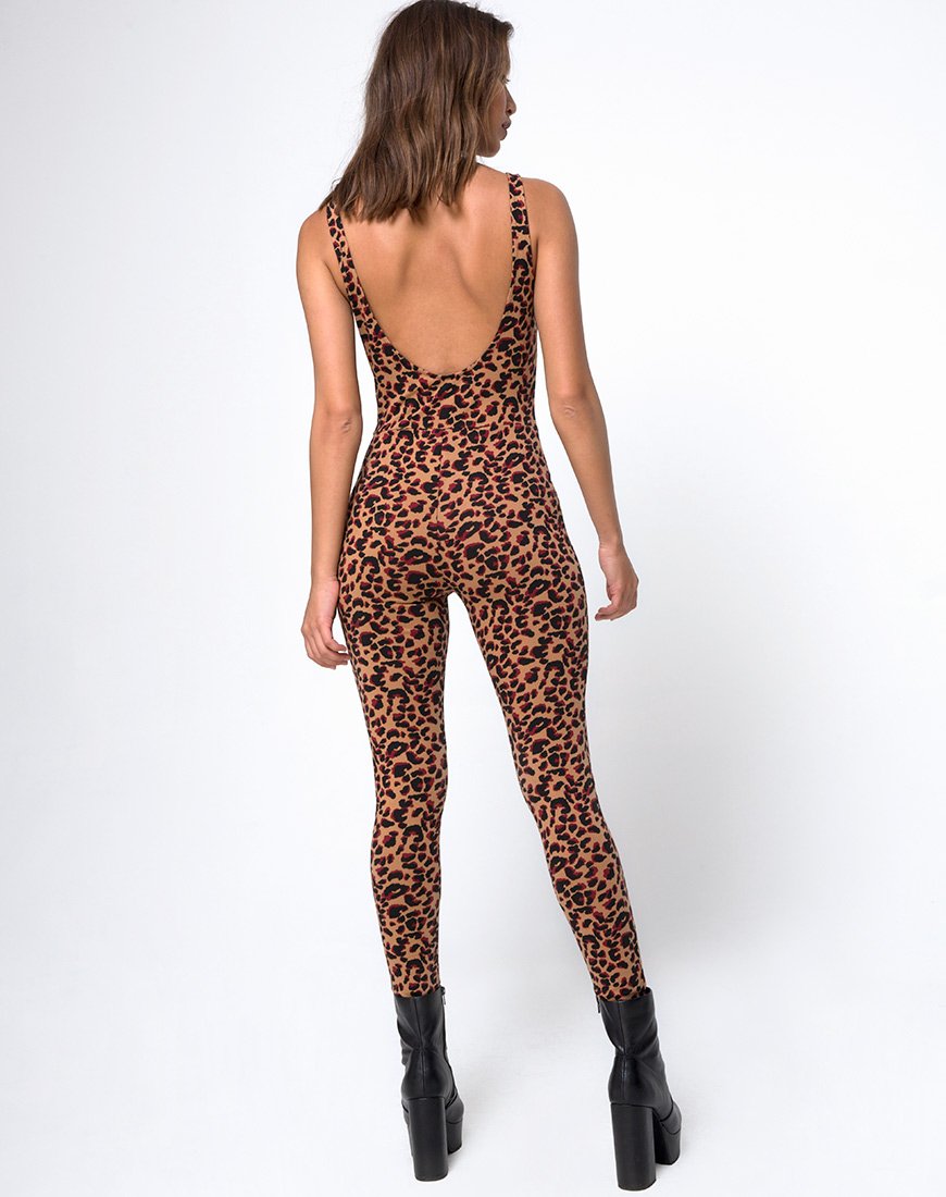 Imagen de Unitard en leopardo selvático