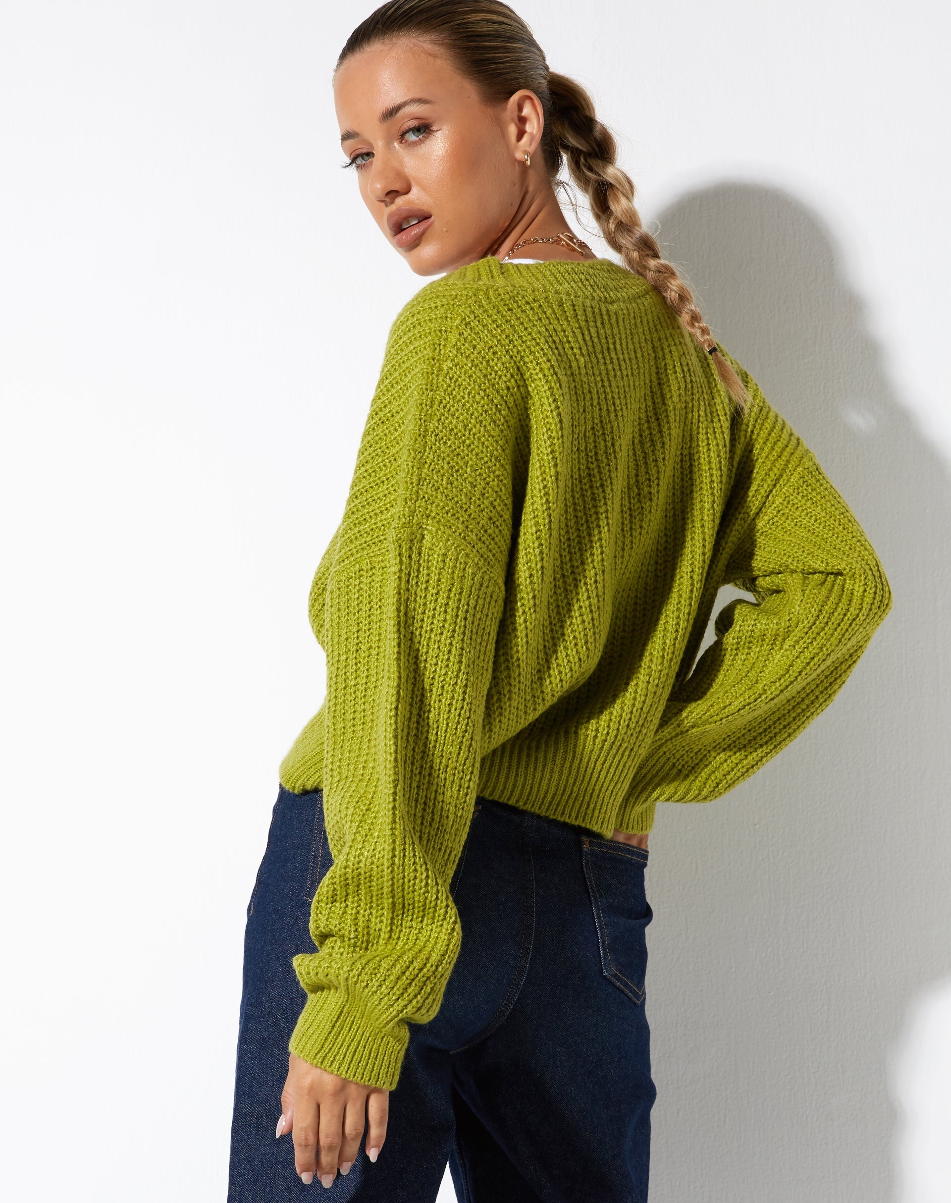 imagen de Faya Cardigan en Knit Sour Apple