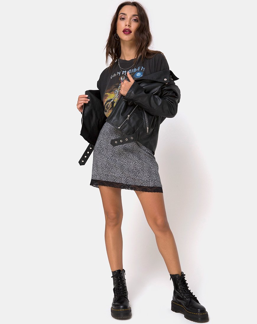 Imagen de Urila Minifalda de leopardo gris