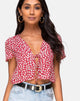Imagen de la blusa Vaco en rosa roja y plata