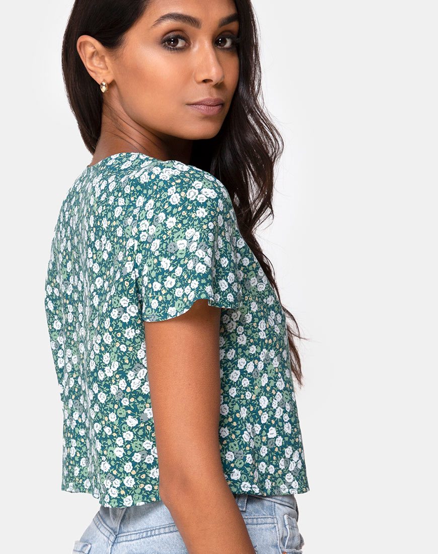 Imagen de Vaco Blusa en Floral Campo Verde