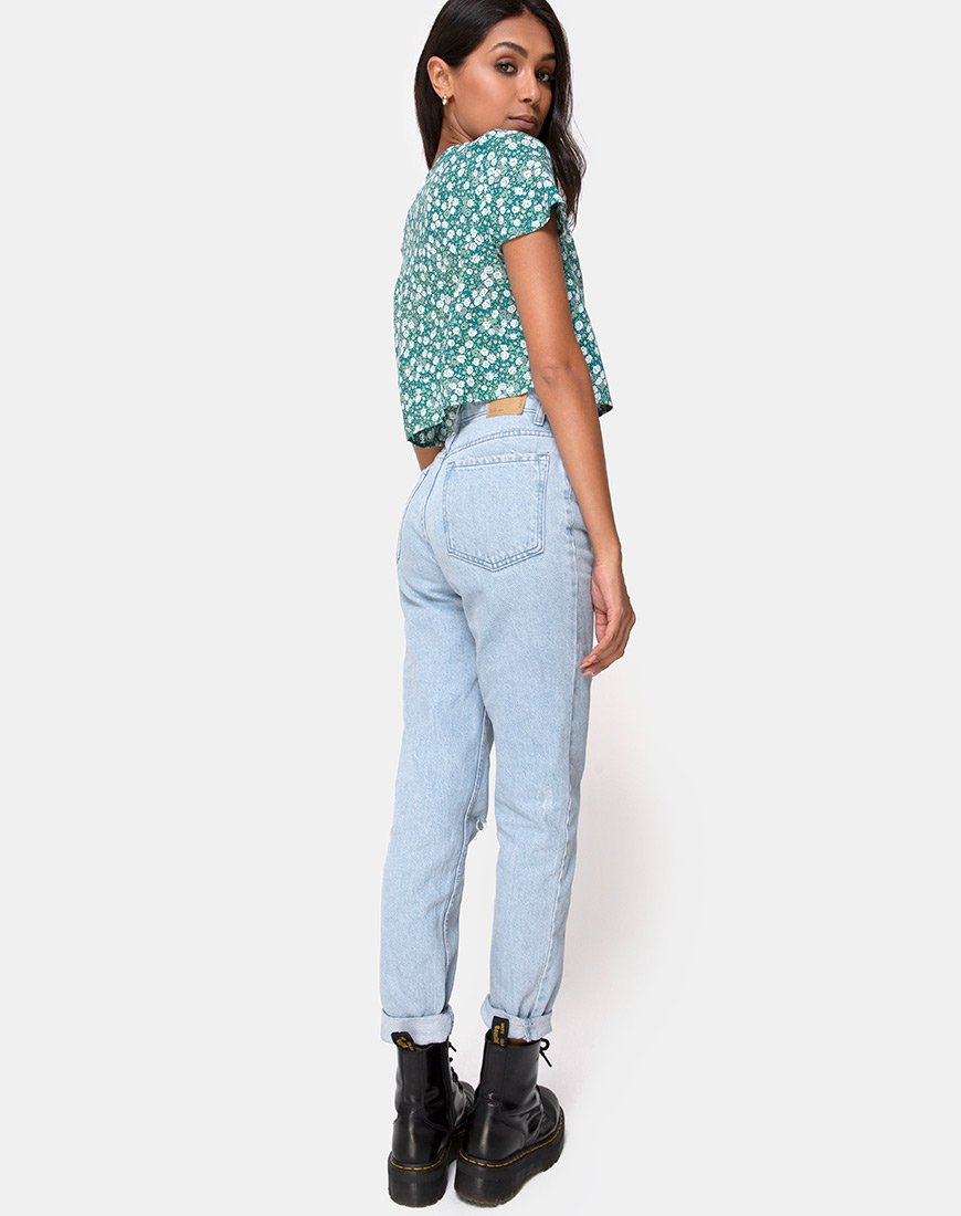 Imagen de Vaco Blusa en Floral Campo Verde