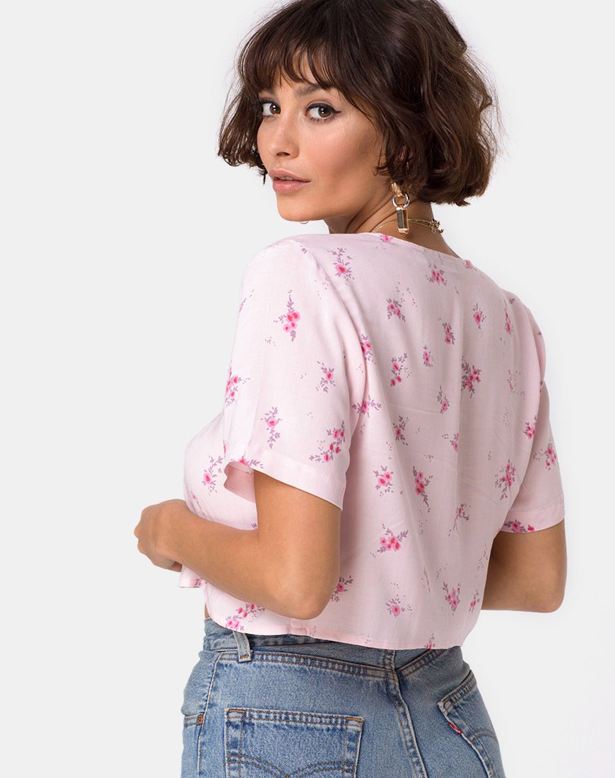 Blusa Vacoal en Forget Me Not Floral Rosa