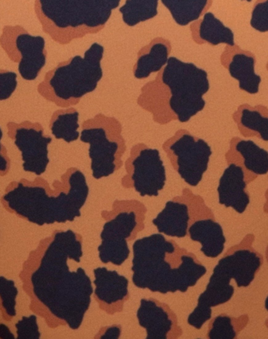 Imagen del sujetador de bikini Val en leopardo quemado