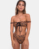 Imagen del sujetador de bikini Val en leopardo quemado