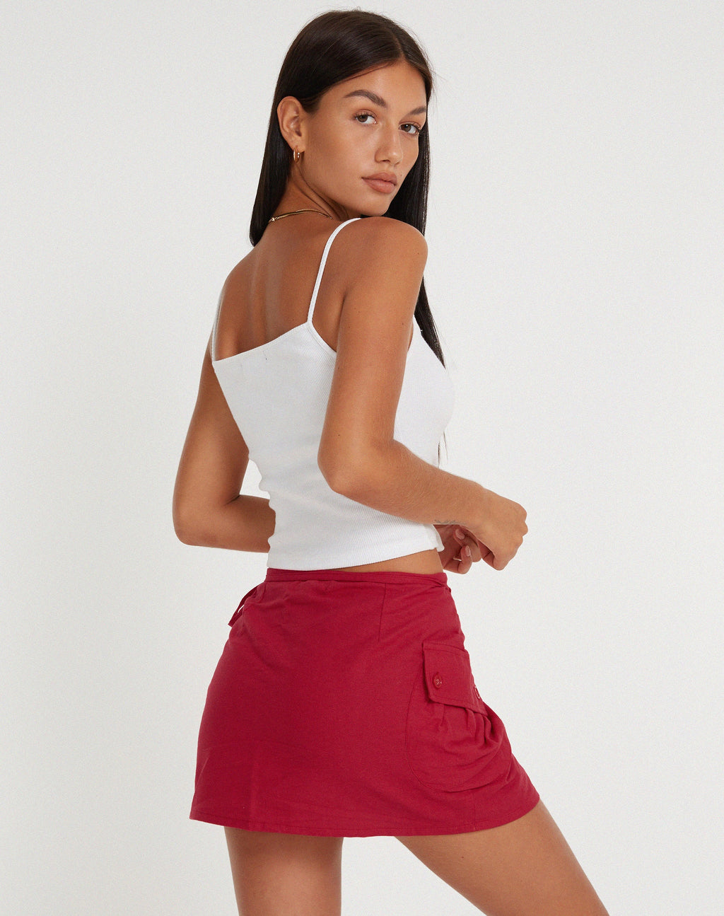 Minifalda Valio en Rojo Tango