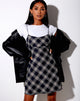 Imagen de Valy Slip Dress in 20s Check Negro y Gris