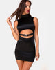 Imagen del vestido Vinika de satén negro