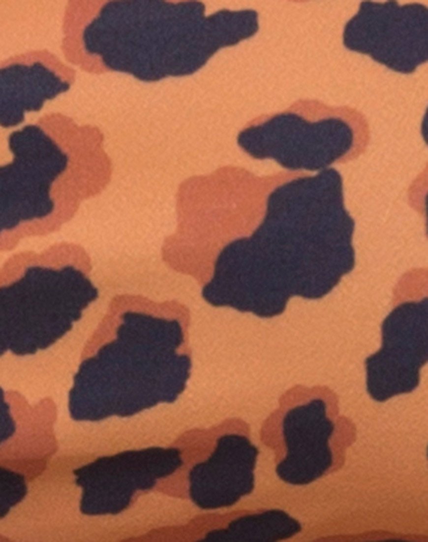 Imagen de la braguita de bikini Vanna en leopardo quemado