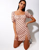 Imagen de Varie Mini Dress in New Polka Nude Negro