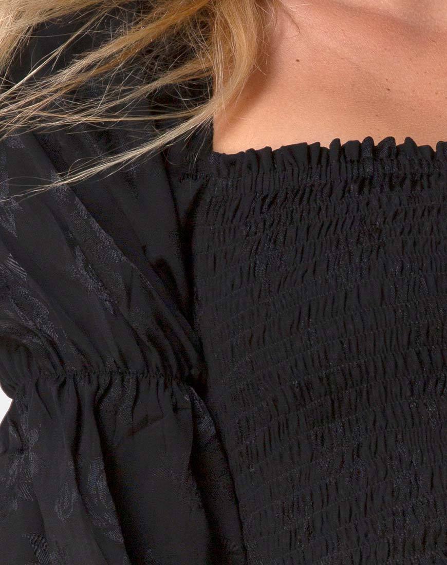 Imagen de Velina Crop Top en Satén Rosa Negro