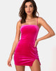 Imagen del vestido Verso en terciopelo rosa