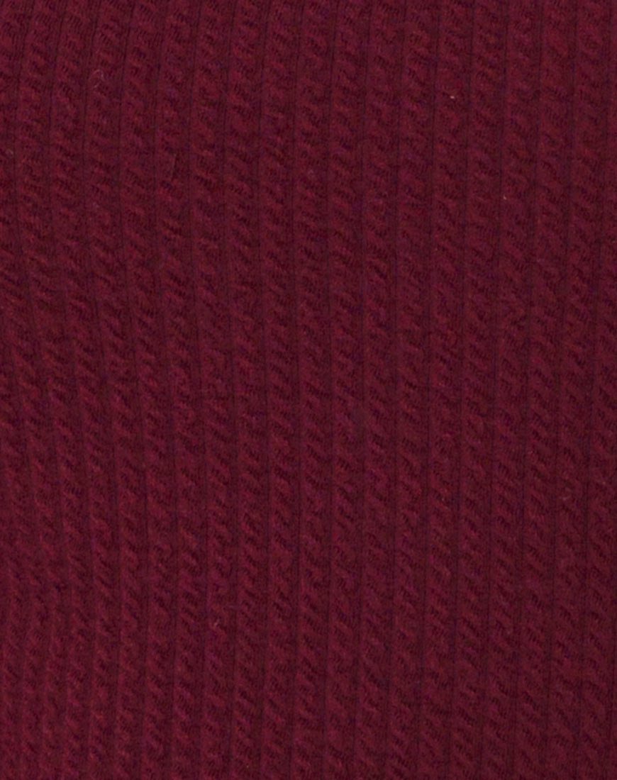 Imagen de Verso Bodycon Dress in Burgundy