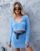Imagen de Kimmy Minifalda de punto afelpado Azul carbón
