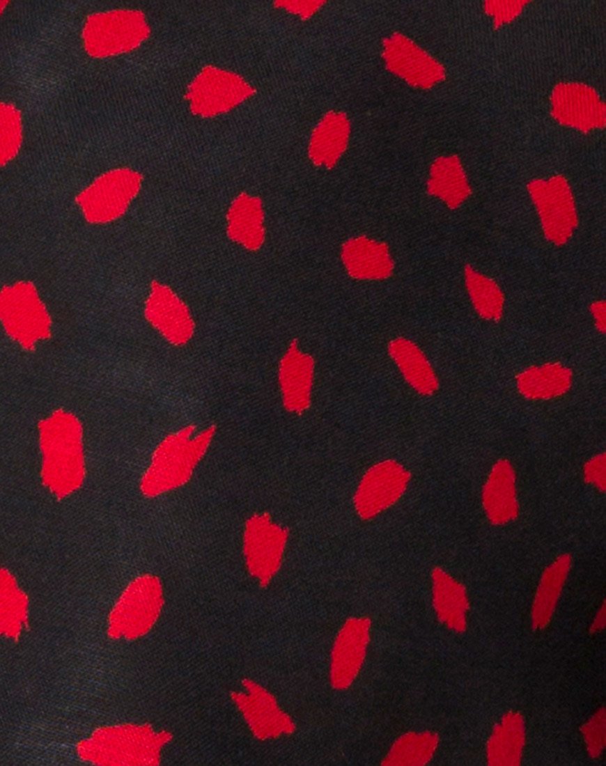 Imagen de Vinequa Top de Mini Diana de Lunares Negro y Rojo