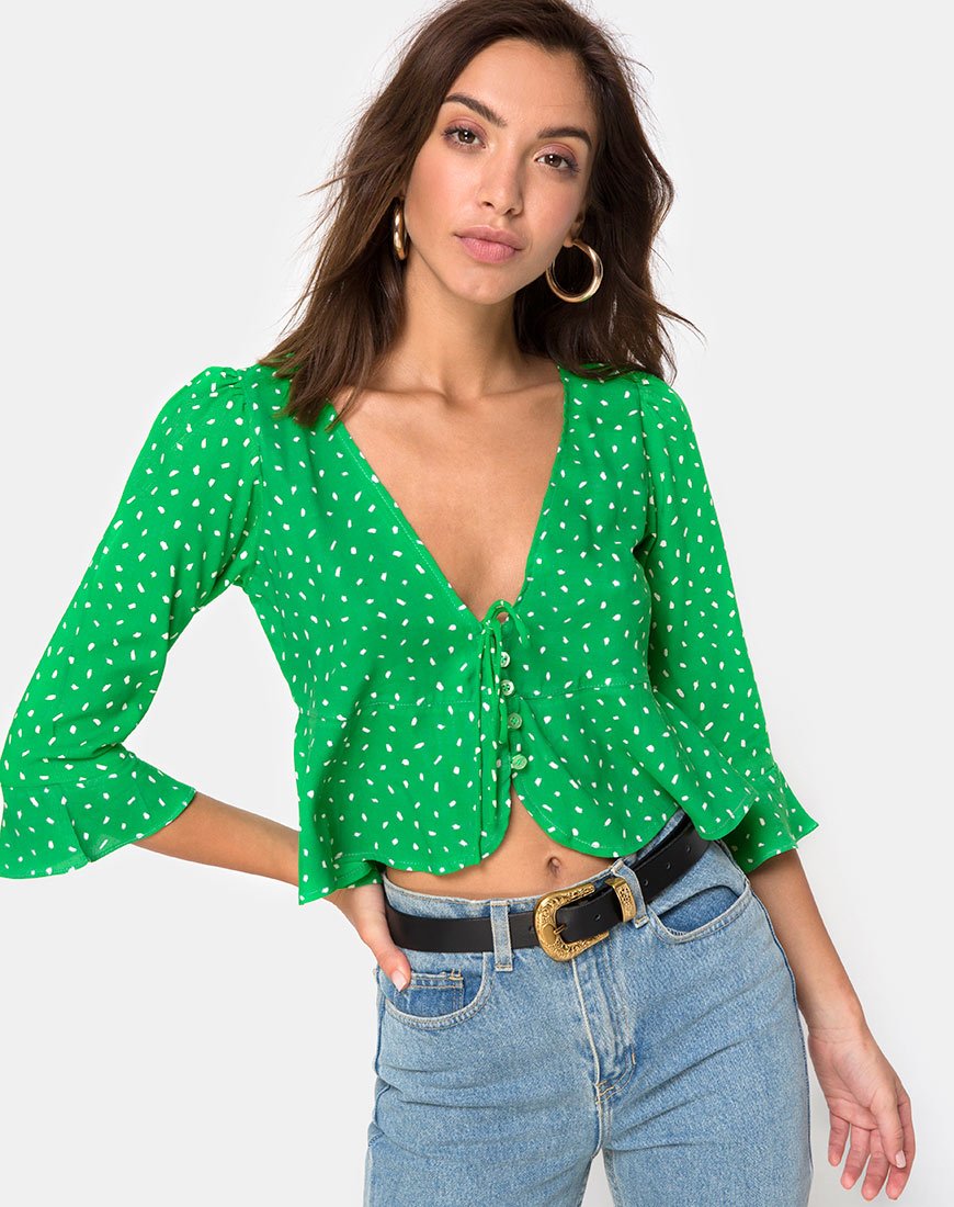 Imagen de Vinequa Blusa Mini Diana Lunar Verde