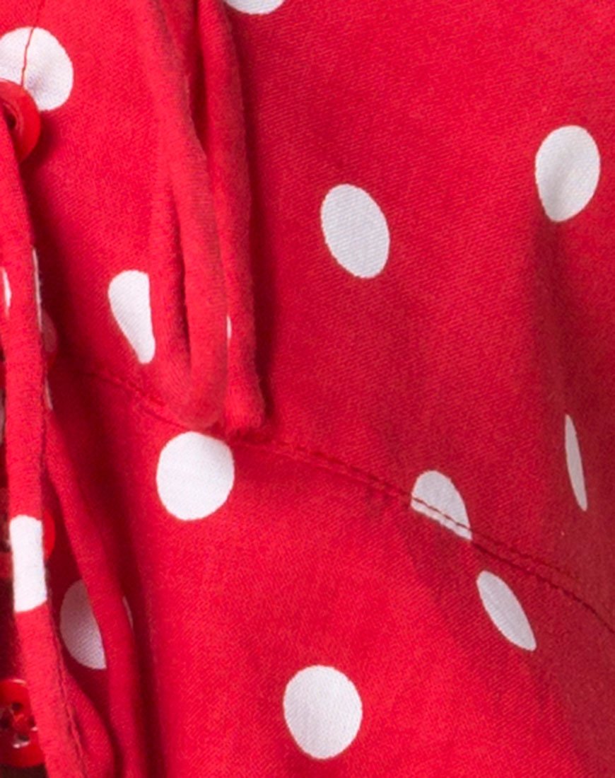 Imagen de Vinequa Top en Polka Mediana Rojo y Blanco