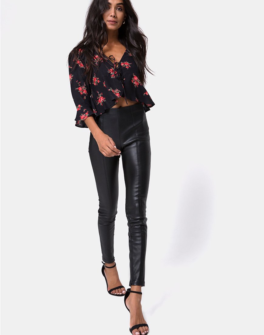 Imagen de Vinequa Top en Soi Rose Negro y Rojo