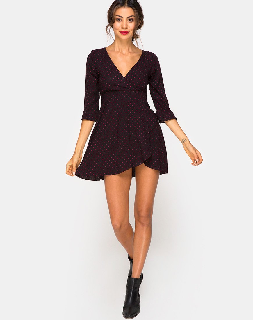 Imagen de Vinon Vestido de Lunares Cubanos Rojo