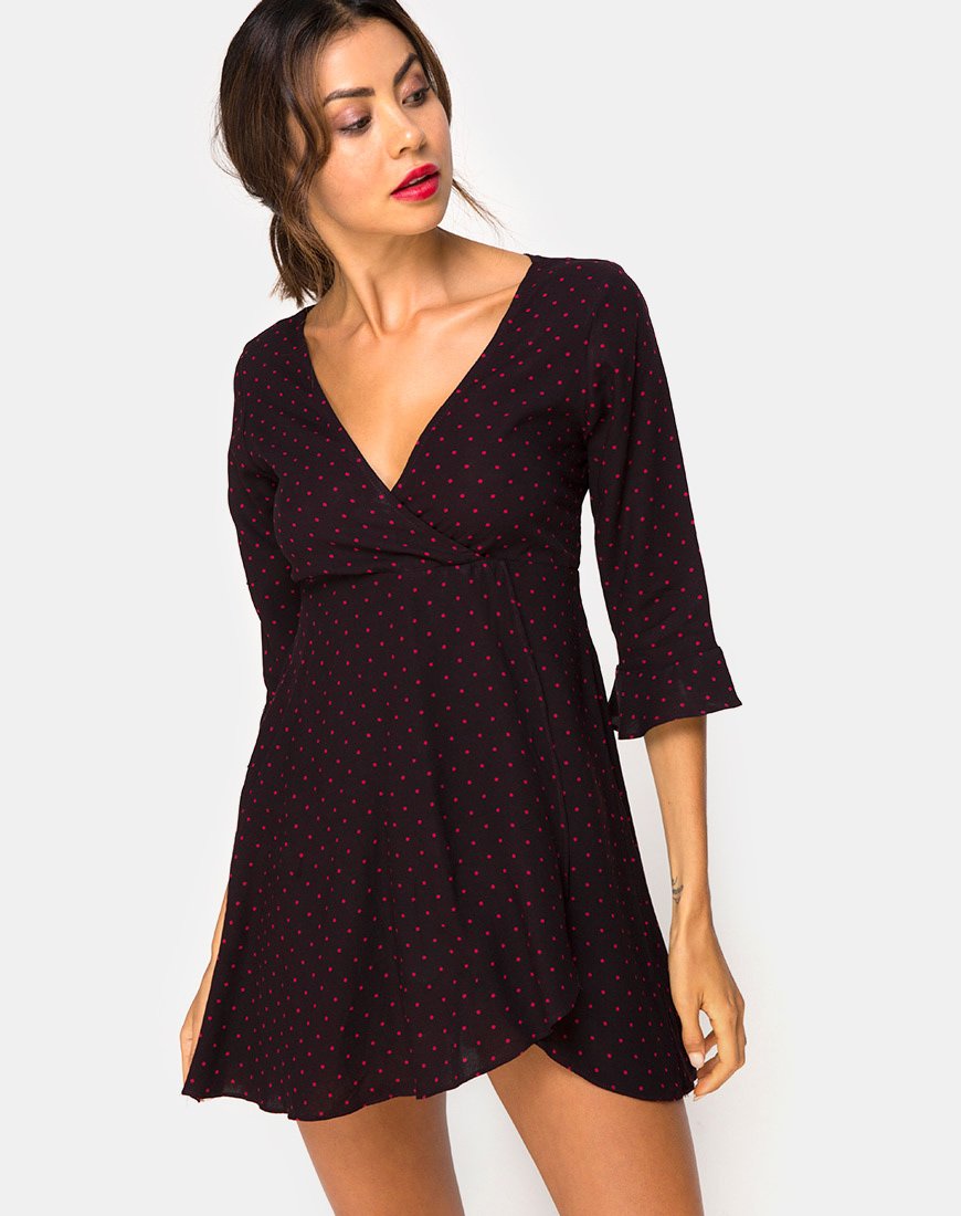Imagen de Vinon Vestido de Lunares Cubanos Rojo