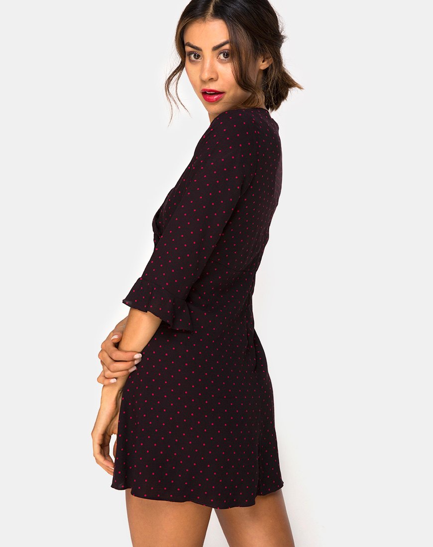Imagen de Vinon Vestido de Lunares Cubanos Rojo