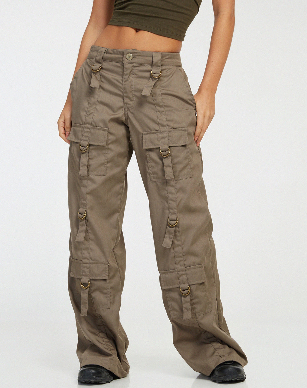 Pantalón cargo Vinsa en marrón claro