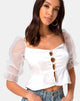 Imagen de Viquela Crop Top en Organza Crema