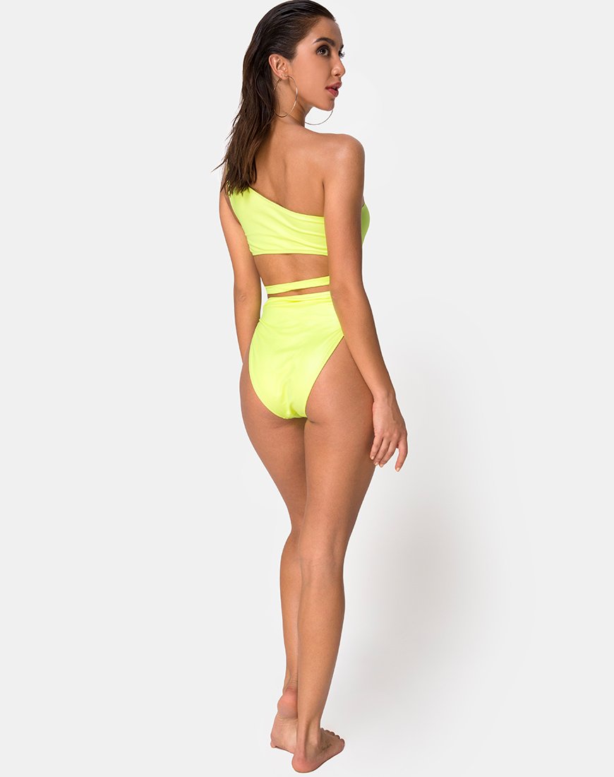 Imagen del bañador Vixie de color lima recubierto