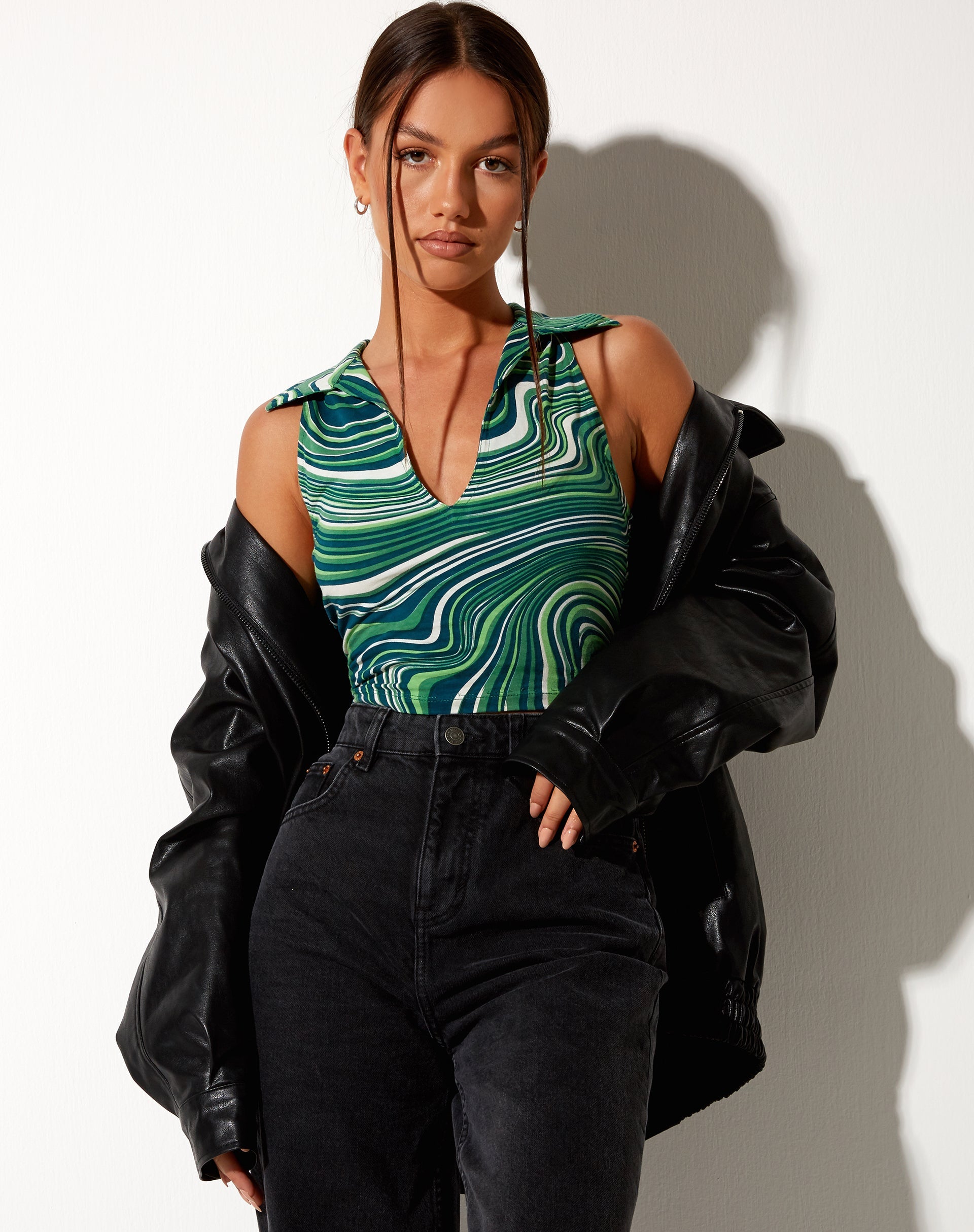 Imagen de Vende Vest Top in 70s Ripple Green