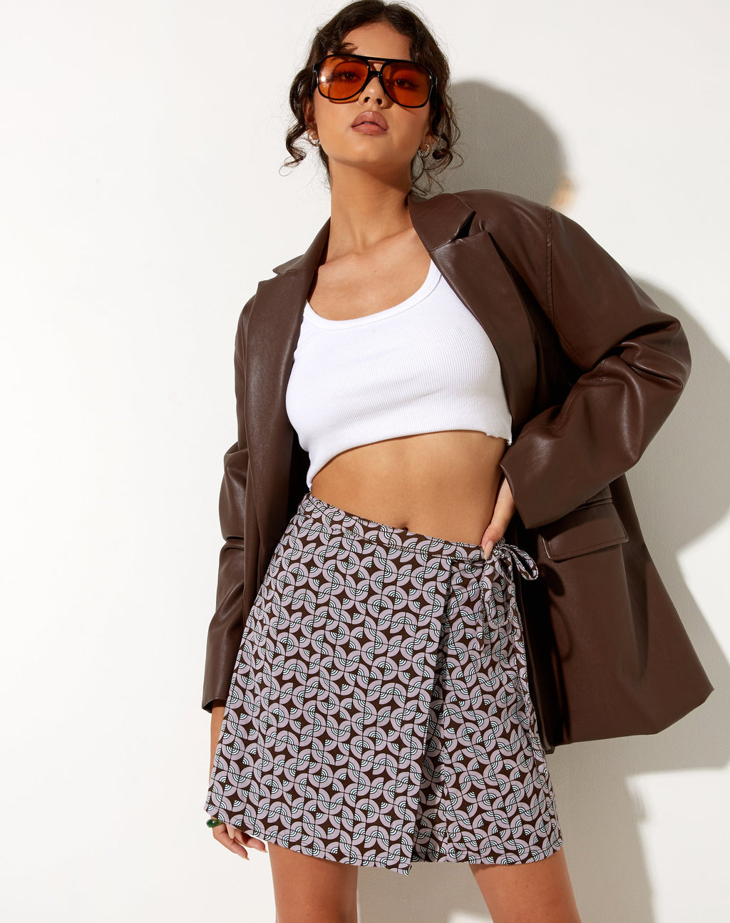 Minifalda Volto en Teja Retro