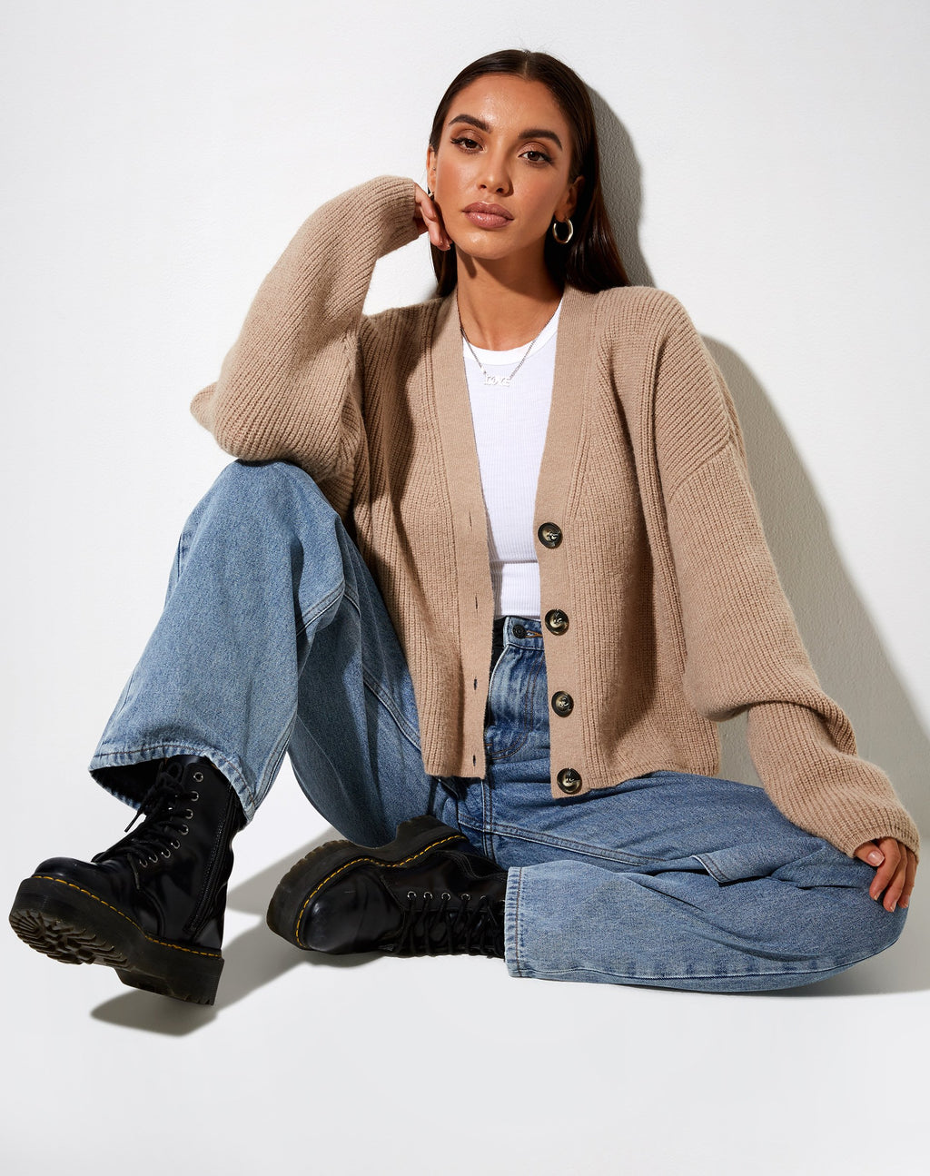 Wallace Cardi en Gris Beige