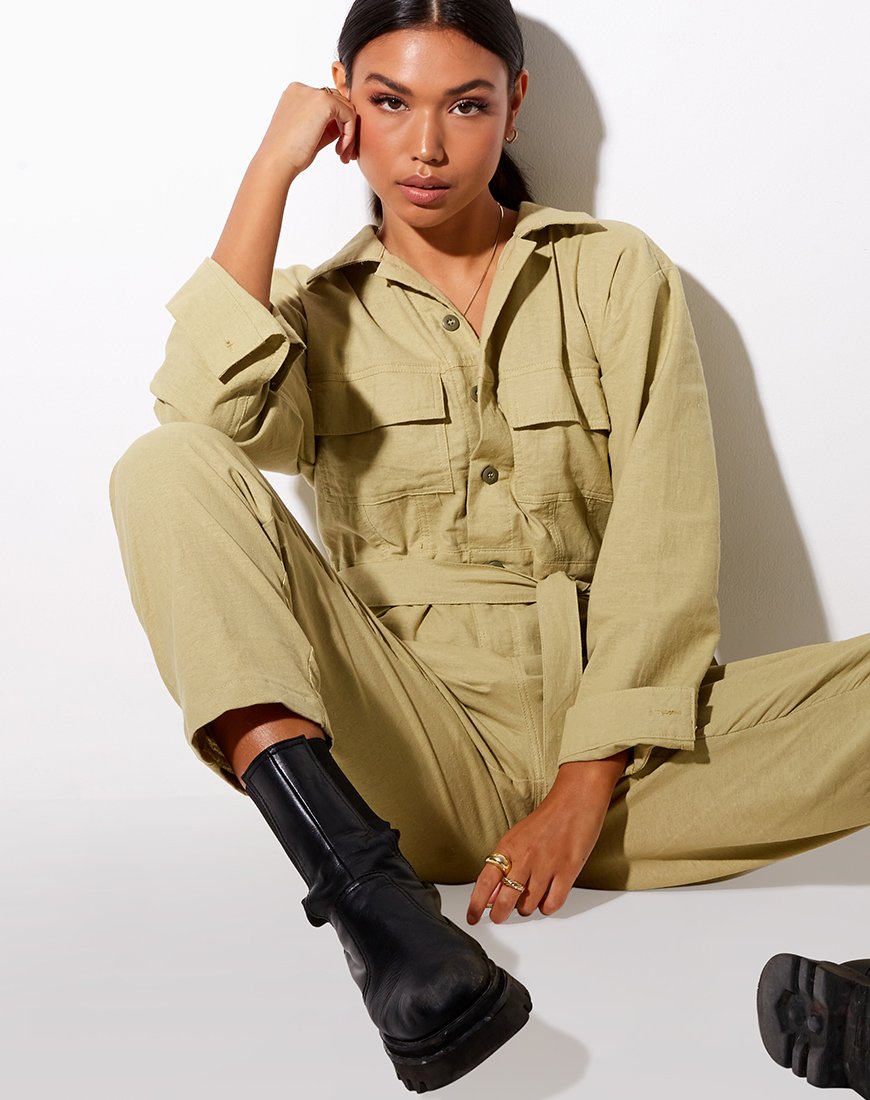 Imagen de Warda Jumpsuit in Dusky Green
