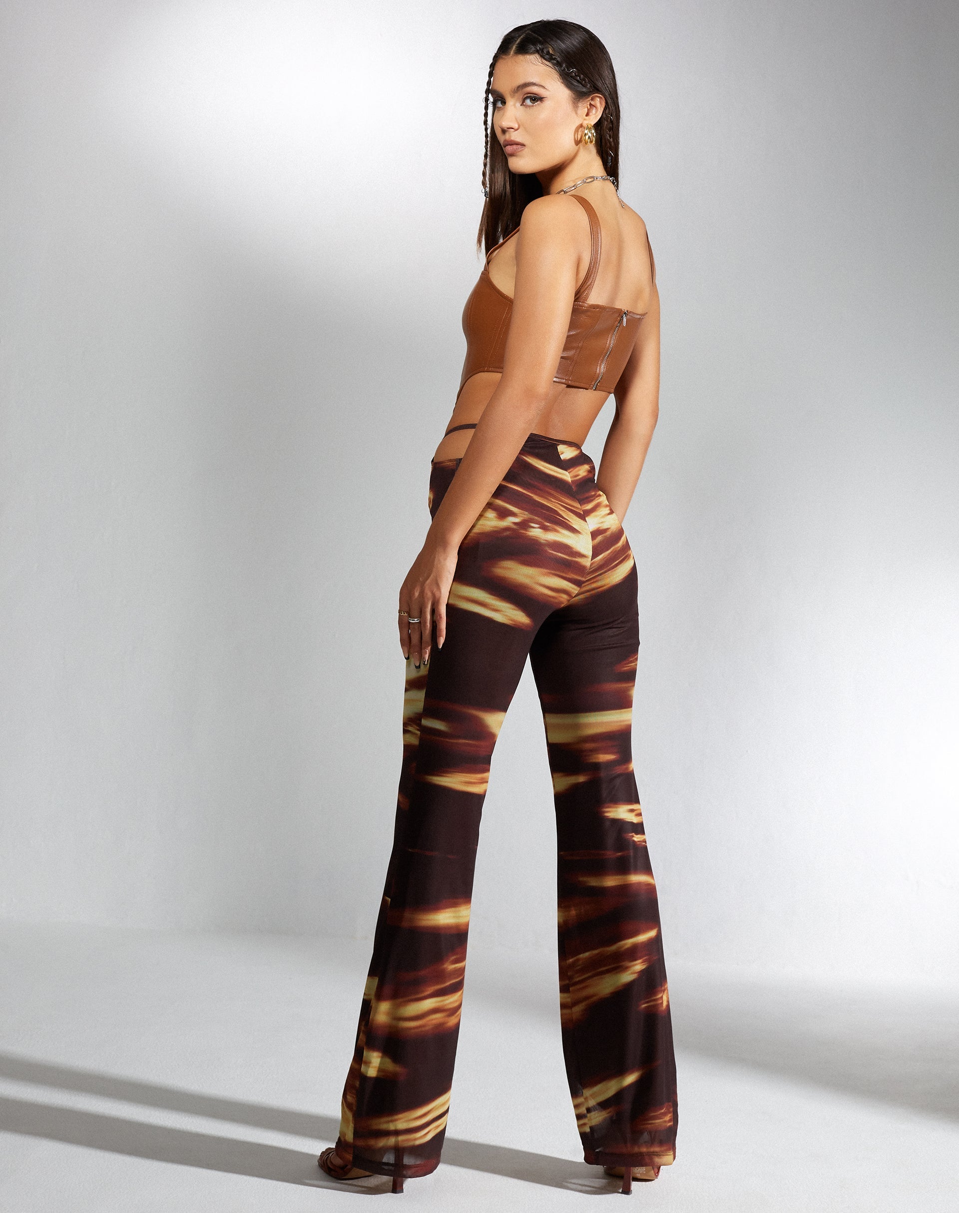 Imagen de MOTEL X IRIS Wawi Crop Top en PU Chocolate