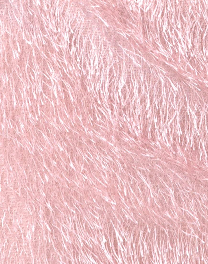Imagen de la falda Weaver de cintura alta con flecos Sugar Pink