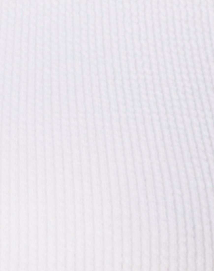 Imagen de Sattia Bodycon Dress in Mini Rib Blanco