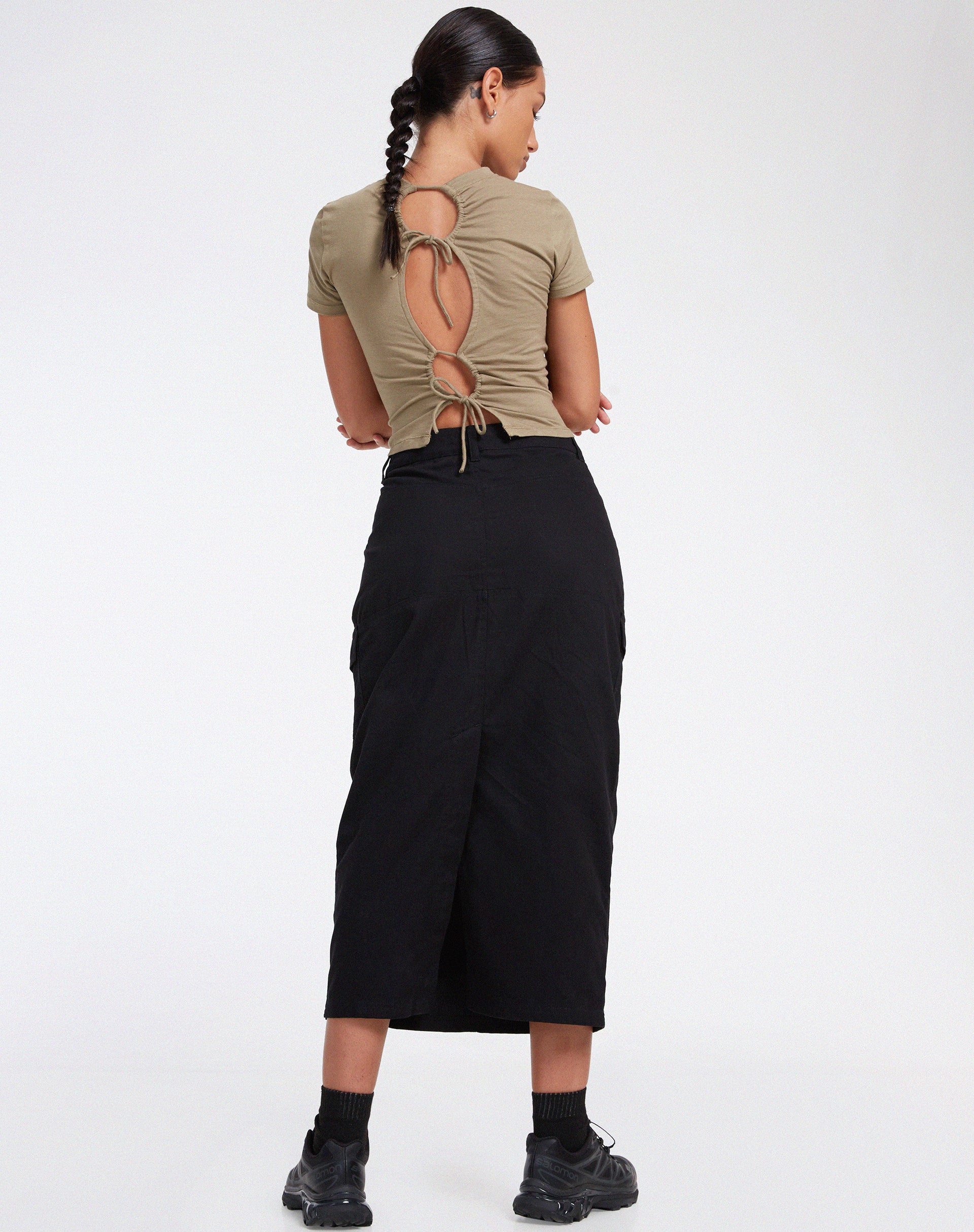 IMAGEN DE Widya Maxi Skirt en Panamá Negro